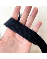 Ruban gros-grain laine noir 25 mm Ruban gros-grain laine noir 25 mm