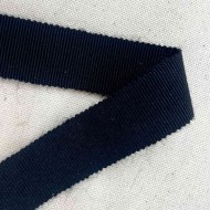 Ruban gros-grain laine noir 25 mm Ruban gros-grain laine noir 25 mm