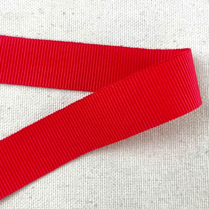 Ruban gros-grain rouge corail 20 mm