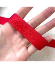 Ruban gros-grain rouge corail 20 mm Ruban gros-grain rouge corail 20 mm