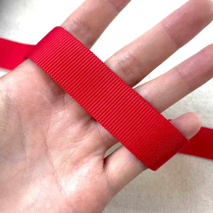Ruban gros-grain rouge corail 20 mm
