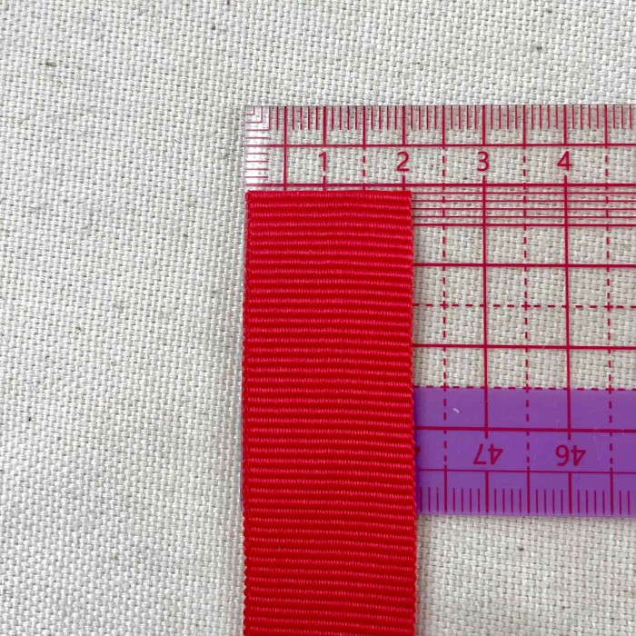 Ruban gros-grain rouge corail 20 mm