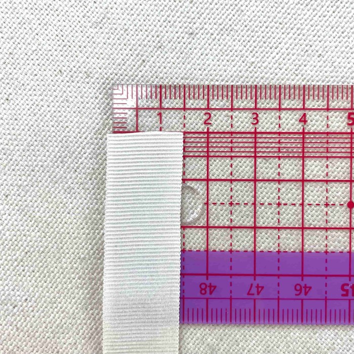 Ruban gros-grain beige brillant 15 mm