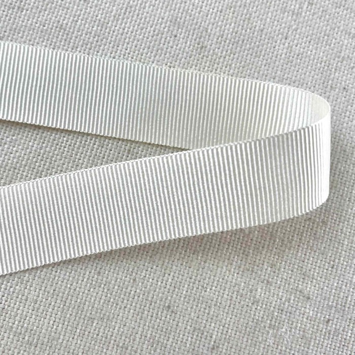 Ruban gros-grain beige brillant 15 mm