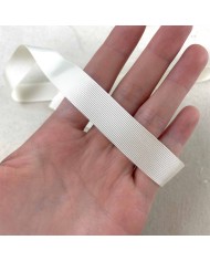 Ruban gros-grain beige brillant 15 mm