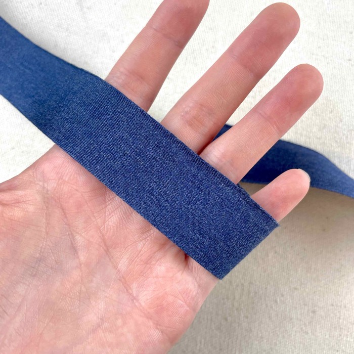 Tresse en jean bleu 28 mm