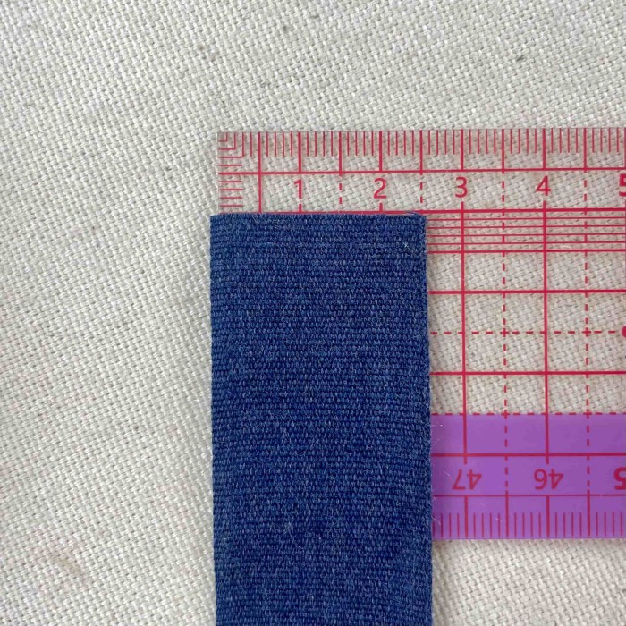 Tresse en jean bleu 28 mm