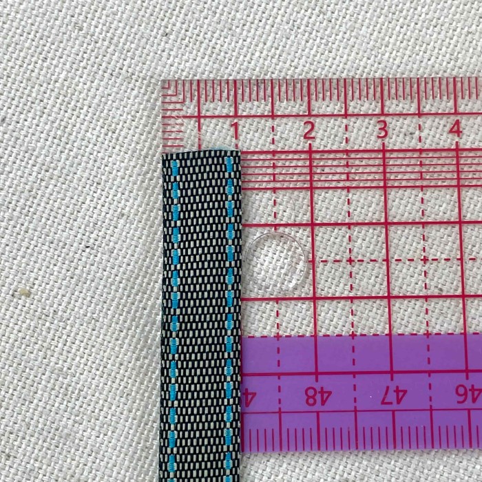 Galon fantaisie gris bleu 10 mm