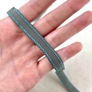 Galon fantaisie gris bleu 10 mm