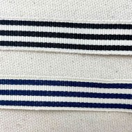 Galon rayure noir blanc 15 mm