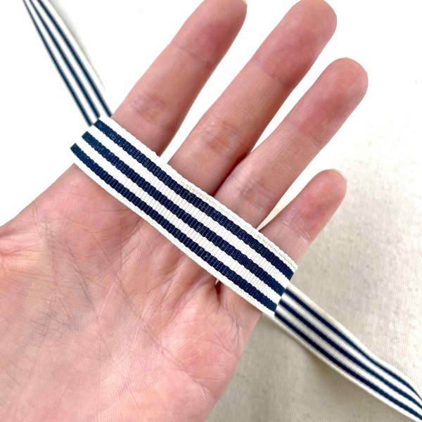 Galon rayure marine blanc 15mm Galon rayure marine blanc 15mm