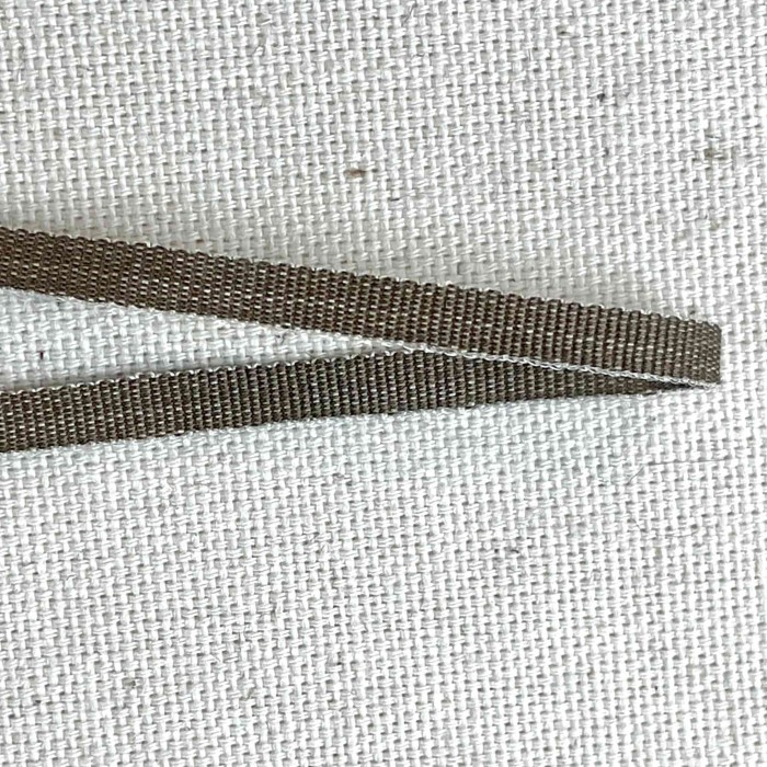 Ruban coton taupe foncé 4 mm