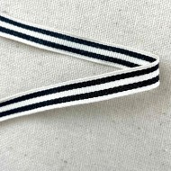 Galon rayure noir blanc 10 mm