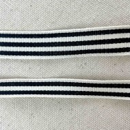Galon rayure noir blanc 10 mm