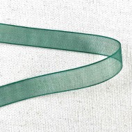 Ruban mousseline vert 10 mm