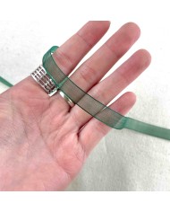 Ruban mousseline vert 10 mm Ruban mousseline vert 10 mm