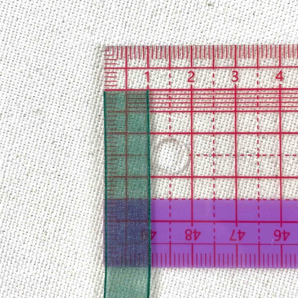 Ruban mousseline vert 10 mm Ruban mousseline vert 10 mm