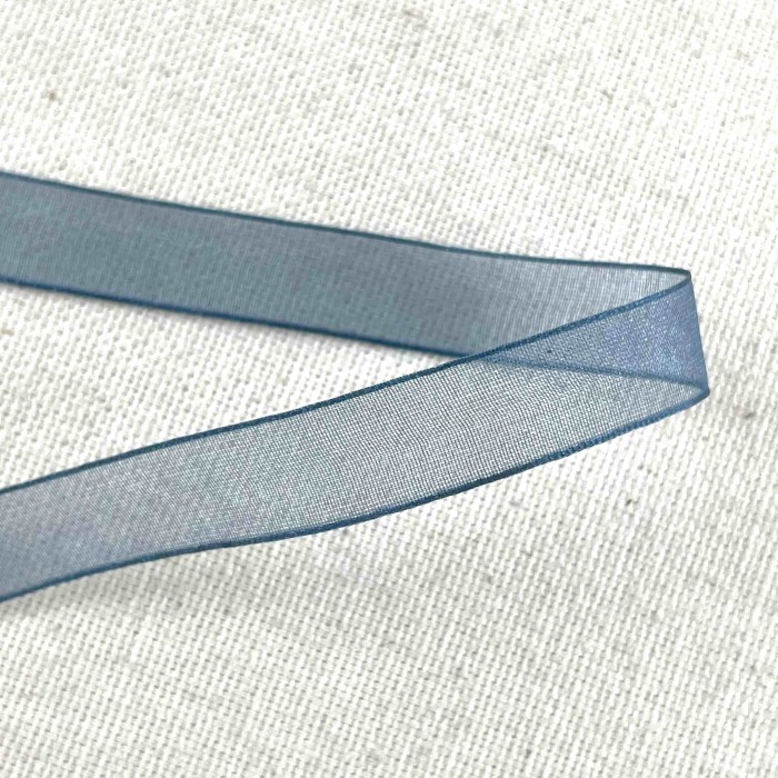 Ruban mousseline bleu nuit 10 mm Ruban mousseline bleu nuit 10 mm