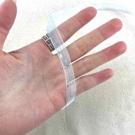 Ruban mousseline bleu ciel 10 mm Ruban mousseline bleu ciel 10 mm