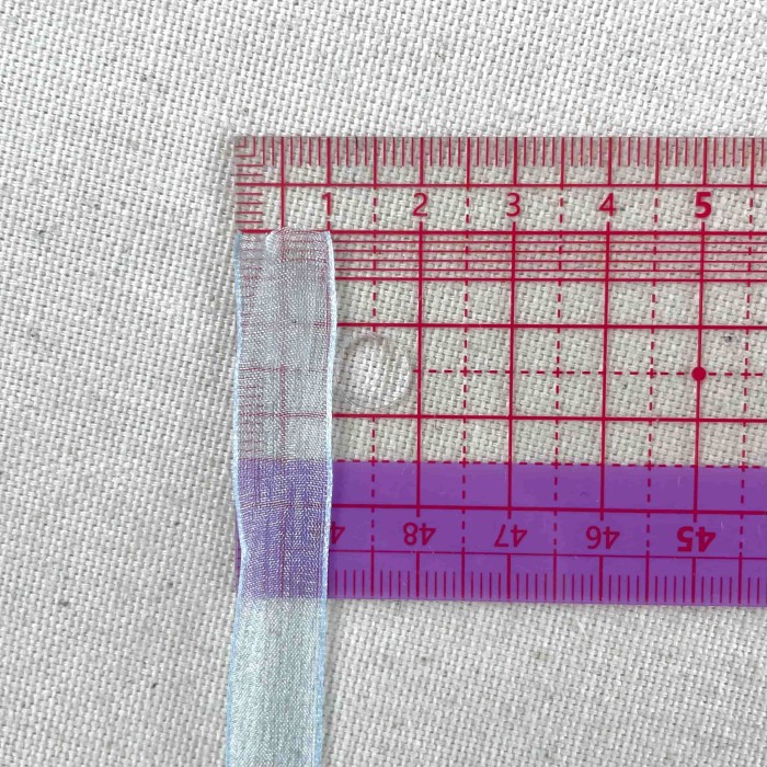 Ruban mousseline bleu ciel 10 mm Ruban mousseline bleu ciel 10 mm