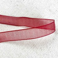 Ruban mousseline rouge 10 mm