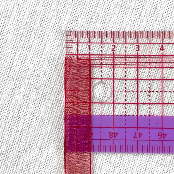 Ruban mousseline rouge 10 mm