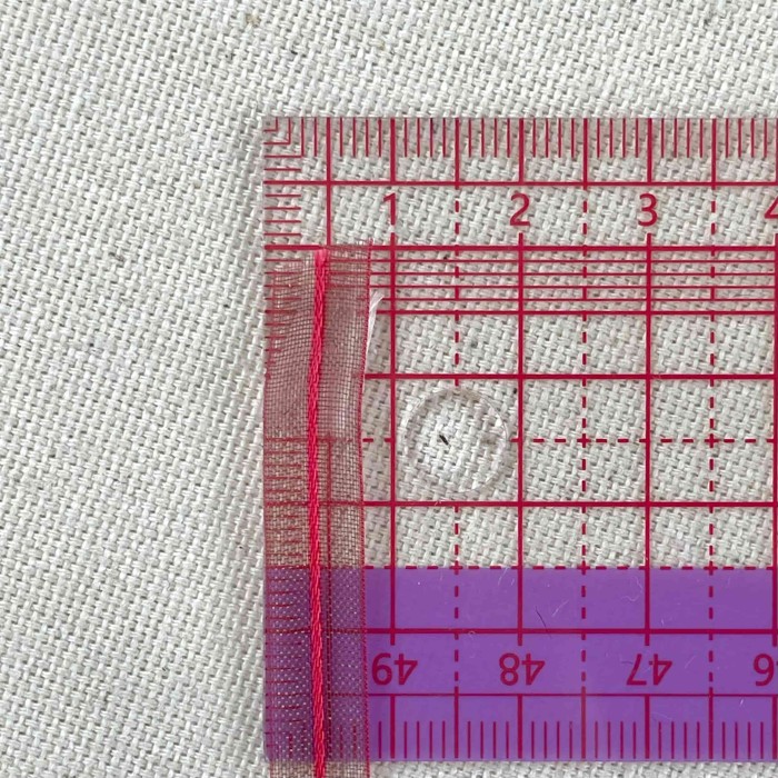 Ruban organza rouge vert 8 mm