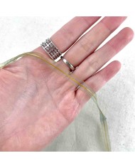 Ruban organza jaune vert 8 mm
