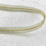 Ruban organza jaune vert 8 mm
