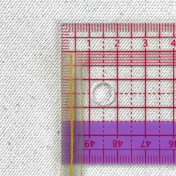 Ruban organza jaune vert 8 mm