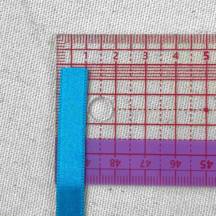 Ruban satin double face turquoise 10 mm