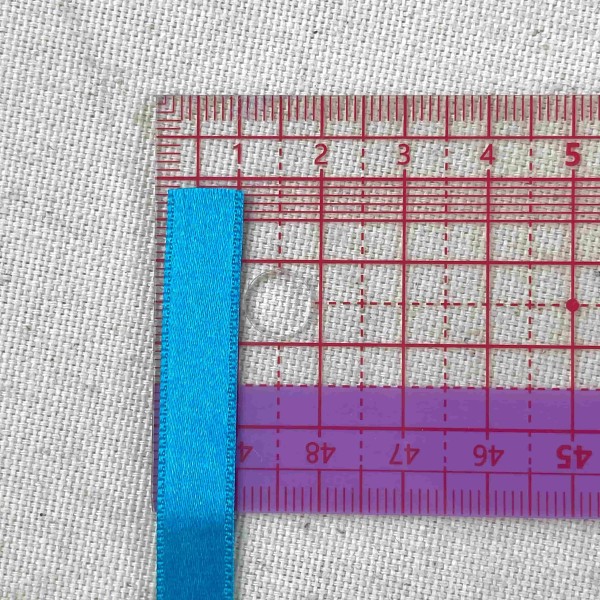 Ruban satin double face turquoise 10 mm