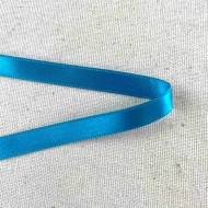 Ruban satin double face turquoise 10 mm
