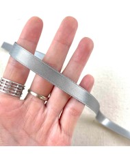 Ruban satin double face gris 10 mm