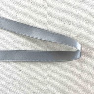 Ruban satin double face gris 10 mm