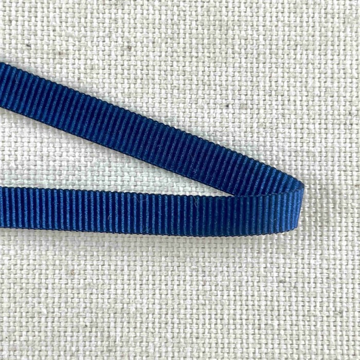 Ruban gros grain marine 6 mm