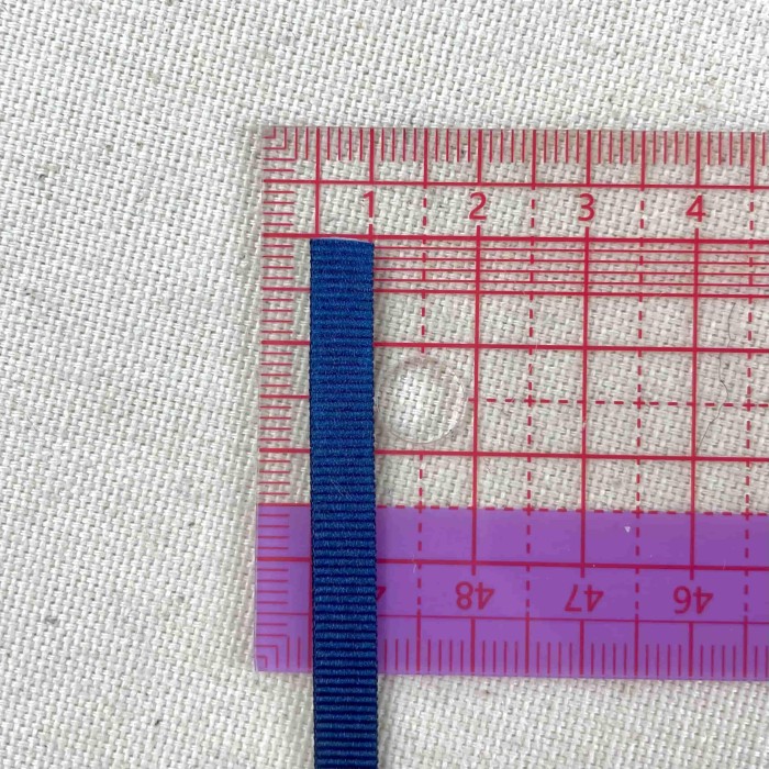 Ruban gros grain marine 6 mm