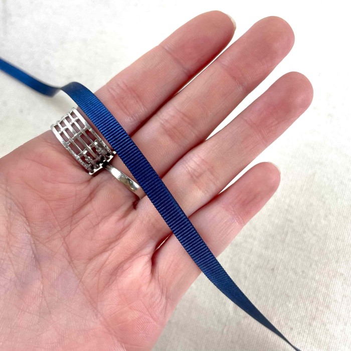 Ruban gros grain marine 6 mm