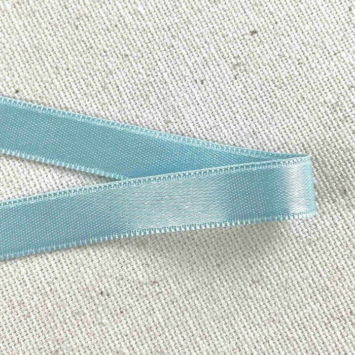 Ruban satin double face bleu ciel 10 mm