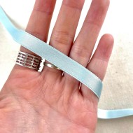Ruban satin double face bleu ciel 10 mm