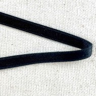 Ruban satin double face noir 10 mm