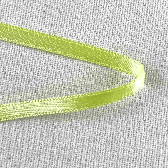 Ruban satin double face citron 10 mm