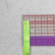 Ruban satin double face vert pomme 10 mm