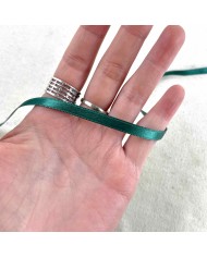 Ruban satin double face vert sapin 10 mm