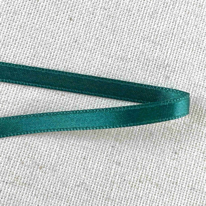 Ruban satin double face vert sapin 10 mm