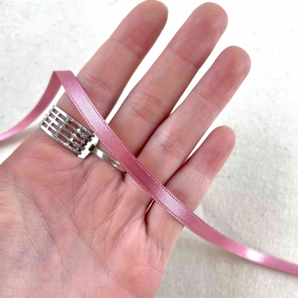 Ruban satin double face rose 10 mm