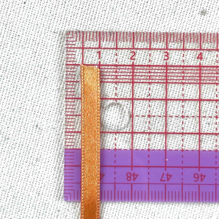 Ruban satin double face orange argile 10 mm