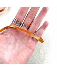 Ruban satin double face orange argile 10 mm