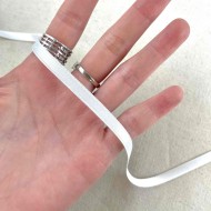 Ruban satin double face blanc 10 mm