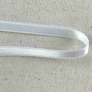 Ruban satin double face blanc 10 mm